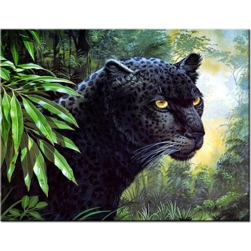 5D DIY square/round Diamond Painting Black panther Cross Stitch Diamond Embroidery Pattern Rhinestones painting