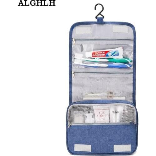ALGHLH Flax Hanging Unisex Toiletry Women Travel Storage Bag Man Waterproof Storage Traveling cosmetic bag Bathroom Organizer