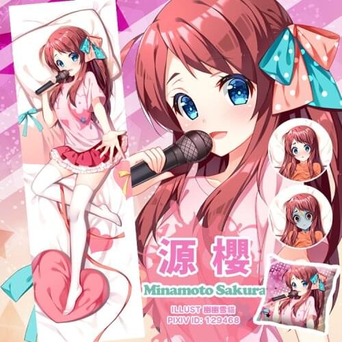 Anime Game Minamoto Sakura ZOMBIE LAND SAGA Dakimakura Hugging Body Pillow Case Otaku Male Pillow Cushion Cover Chinese style SM