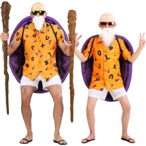 Anime Master Roshi Cosplay Costumes Kame Sennin Adult Men Practice Suit Cosplay Prop Full Set Halloween costumes