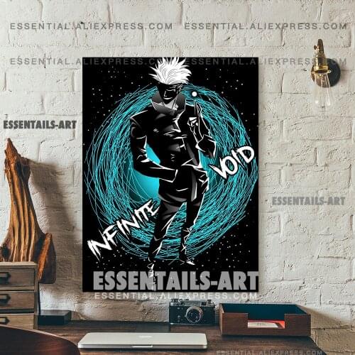 Satoru Gojo Infinite Void Jujutsu Kaisen Anime Poster Canvas Wall Art Painting Decor Pictures Bedroom Home Decoration Prints