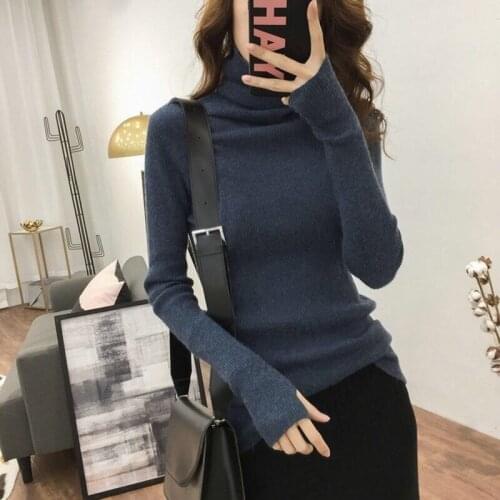 Ay1043 2020 spring autumn winter new women fashion casual warm nice Sweater woman female OL sweaters and pullovers turtleneck