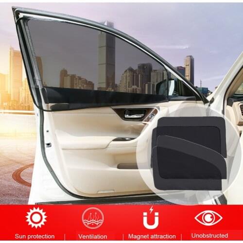 Hot Magnetic Car Window Sunshade Cover Car Front & Rear Side Window Sun Visor Shade Mesh Cover UV Protection