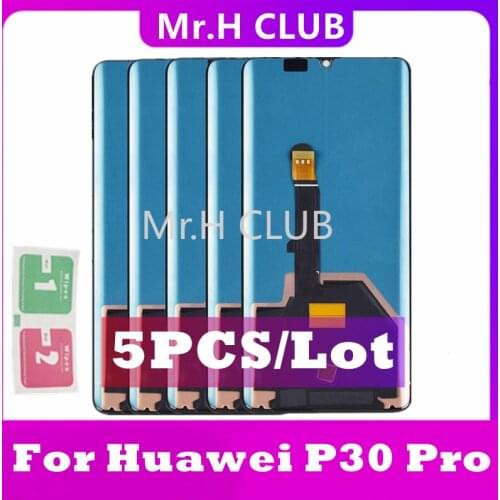 5PCS Original LCD For Huawei P30 Pro LCD Display Touch Screen Assembly For Huawei P30Pro VOG-L29 L09 AL00 TL00 L04 AL10 HW-02L
