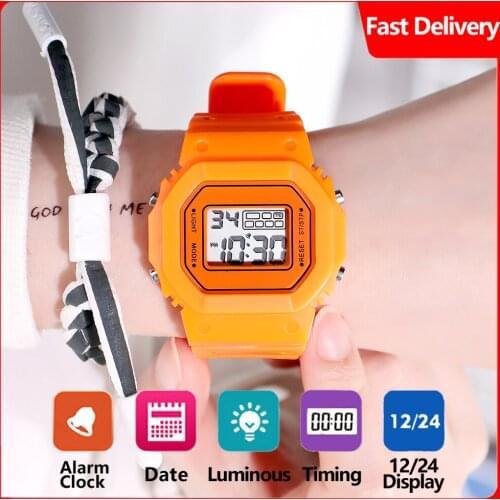 Sport Digital Watches Child Boys Silicone Strap Girls Electronic Watch Chronograph Alarm Cute Students LED Clock