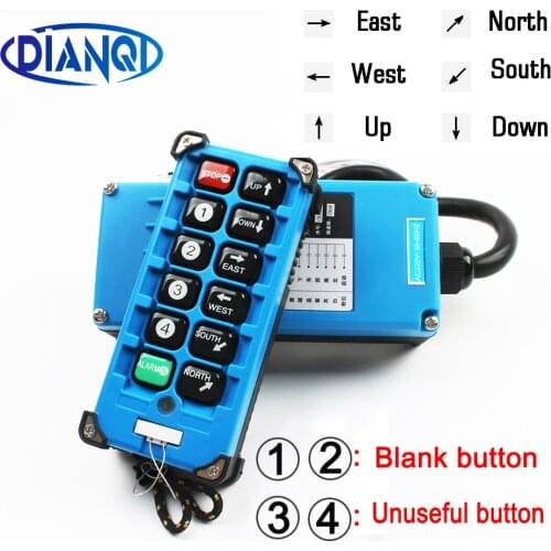 F21-E2B-8 industrial remote controller switches 8 Channels keys Direction button Hoist Crane Truck Radio Remote Control System