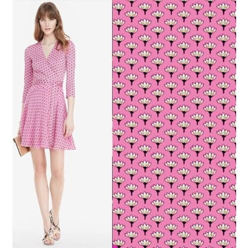 Factory Custom Printed Polyester Fabric Cloth 145 cm Width Ladies Childrens Shirt Dress Clothing Fabric