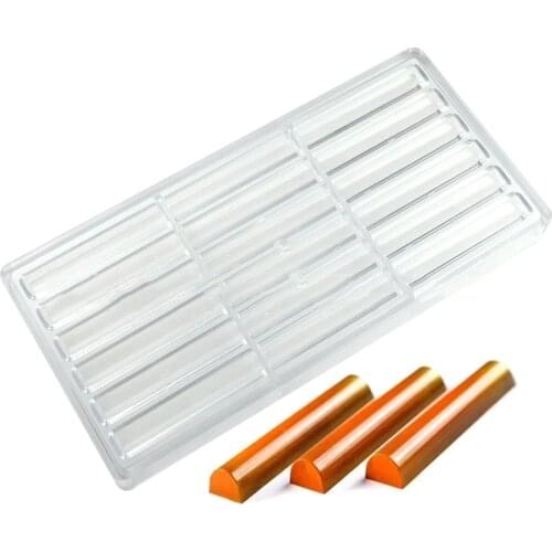 PC Polycarbonate Clear Chocolate Molds Bar Maker Long Strip Finger Form for Chocolate Moulds Baking Mold Pastry Bakeware Tools