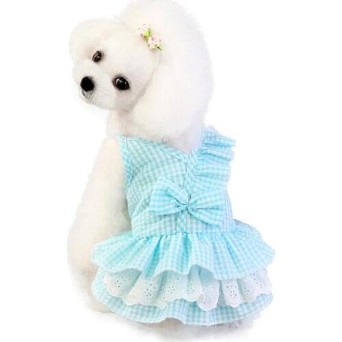 Dog Lace Tullle Dress Pet Dog Clothes for Small Dogs Party Birthday Wedding Bow Knot Dress Ball Gown Puppy Costume Cute Clothing