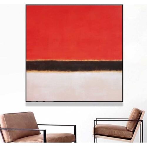 Marker Rothkoes Red White Black Canvas Painting Print Living Room Home Decor Modern Wall Art Oil Painting Poster Salon Pictures