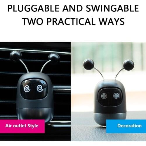 Mini robot car aromatherapy air freshener car decoration decoration car perfume lasting fragrance creative net red cartoon