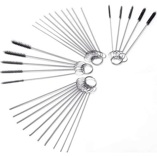 Carburetor Cleaner Cleaning Brushes Kit, Small Wire Brush - 20 Needles + 10 Brushes