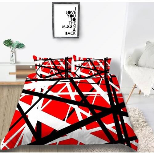 Abstract Line Bedding Set Rock Style High End Duvet Cover King Queen Creative Twin Full Single Double Unique Design Bed Set