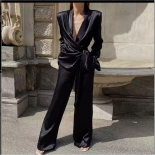 2 Pieces Graceful Night Robe Deep V Neck Floor Length Party Sleepwear Custom Made Nightgowns Robes