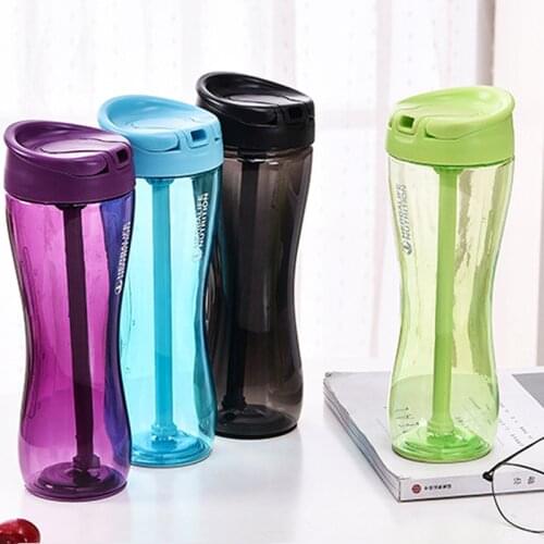 Wholesale 4 Color 500ml Herbalife Nutrition Portable Plastic Water Shake Sports Straw Bottle