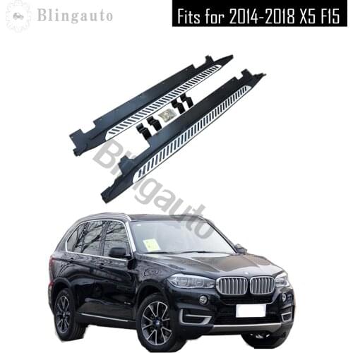 Fits for B.MW X5 F15 2014-2018 2Pcs left right Aluminium running board side step nerf bar car pedal protect stairs