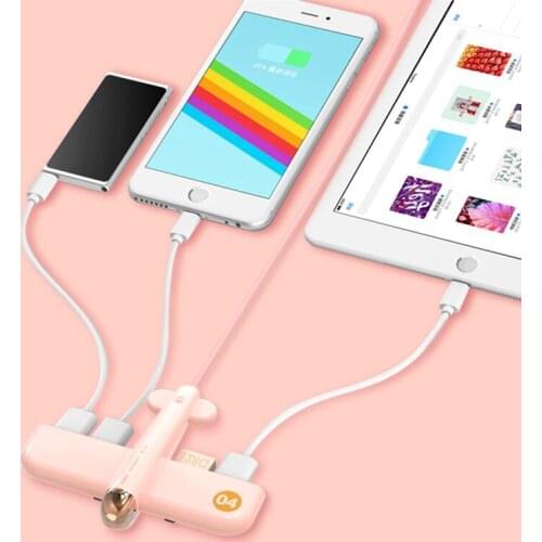 Aircraft Shape Expansion Multi-port Hub Multiport Expanded Charger Charger Converter Extension Line For Phone Splitter QJY99