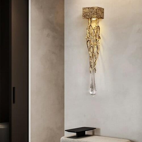 Post-modern Gold Luxury Wall Lamp Fixtures Indoor Industrial For Home Restaurant Living Room Bedroom Art Design LED Wall Sconce