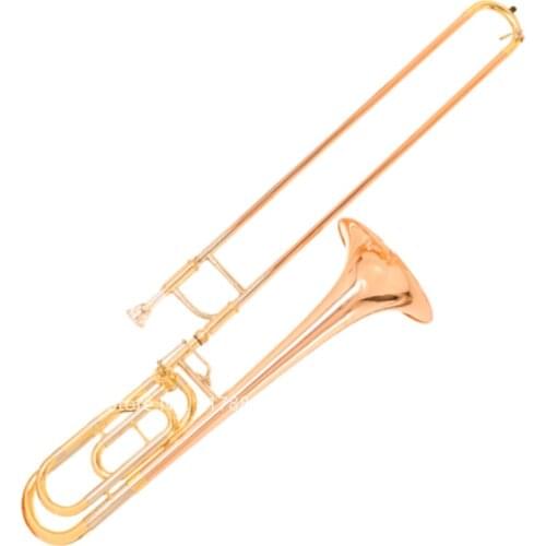 SADSN TB-142 Bb-F# Tune Tenor Slide Trombone Phosphorus Copper Gold &Brass Musical Instrument with Mouthpiece Case