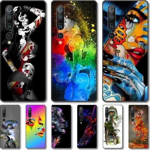Sexy girl Phone Case For Xiaomi MI 11 10 9 5g Lite Ultra Pro Note S Black Shell Cover