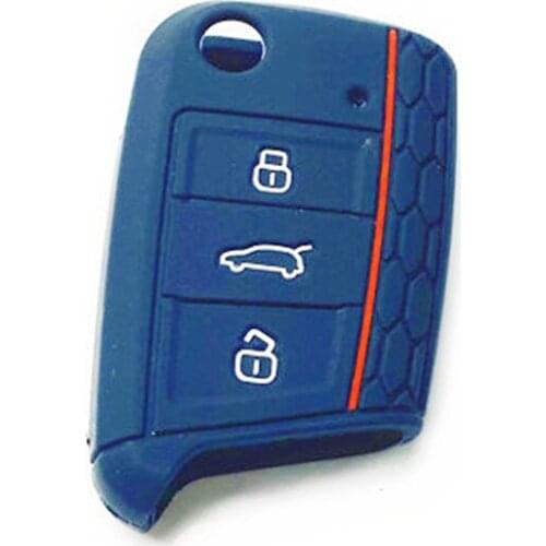 Silicone Auto Remote Key Case Car Styling For Volkswagen Golf 7 Mk7 Seat Ibiza Leon FR 2 Altea Aztec Skoda Octavia Accessories