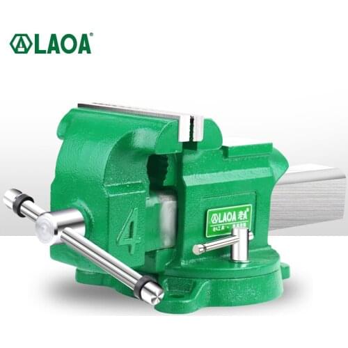 LAOA Heavy Bench Vise Flat-nose Clamper 4/5/6/8 Inch Multifunctional Industrial Clamping Tools Table Vise