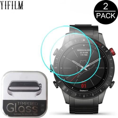 2Pack Clear For Garmin MARQ Driver Screen Protector 0.3mm 2.5D 9H Tempered Glass Film Ultra Anti-Fingerprint For Garmin