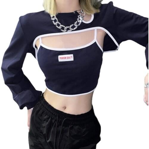 Korean Style Womens Knitted Sweater Scoop Collar Tank Tops Sexy Loose two-piece camisole sweater Camis Vests Slim Camisole