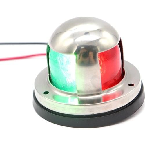 12V Navigation Light Marine Boat Yacht Pontoon Stainless Steel Waterproof Dual Color Light Bow Light/Stern Light/Running Light