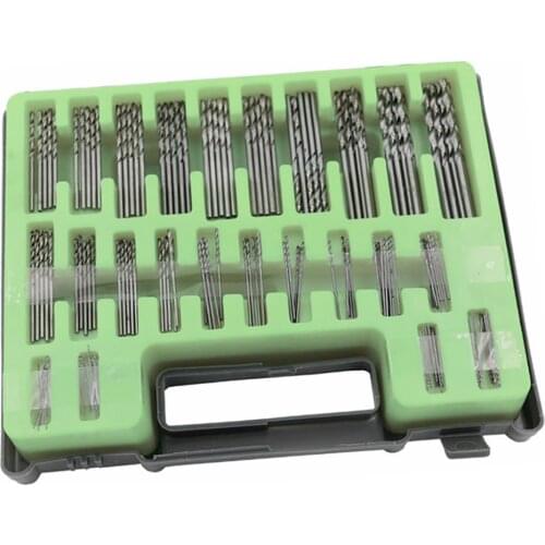 150pcs 0.4mm-3.2mm HSS Twist Micro Drill Bit Set Mini HSS Drilling Bits with Plastic Case