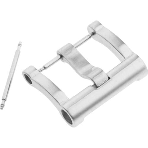 20mm Brushed Stainless Steel Watch Pin Buckle Part for Watch Strap Silver