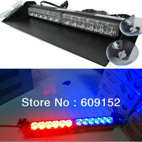 36W 12 LED Police Fireman EMS Emergency Warning Red Blue light Led Strobe Flash beacons hazard Caution safety fog flasher lamp