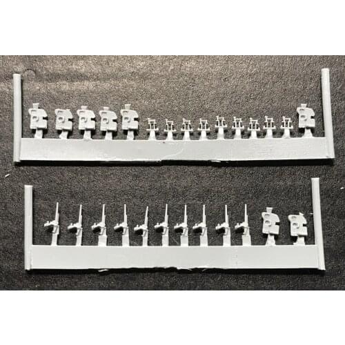 Military model accessory resin upgrade parts 1/700 WWII USN 127mm open type Single loaded gun 25 times the diameter 8pcs