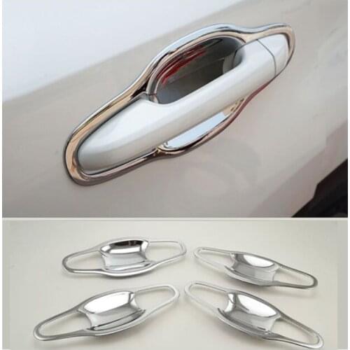 ACCESSORIES FIT HOT FOR TOYOTA HIGHLANDER 2014 2015 KLUGER CHROME DOOR HANDLE BOWL COVER CUP CAVITY MOLDING TRIM
