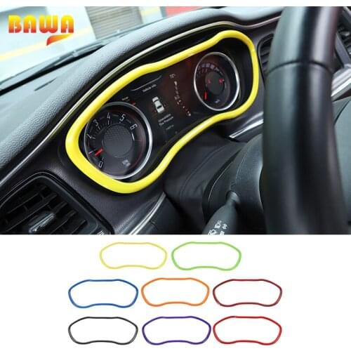 BAWA Car Center Console Dashboard Cover Stickers Panel Trim for Dodge Challenger 2015-2021 Car Interior Moulding
