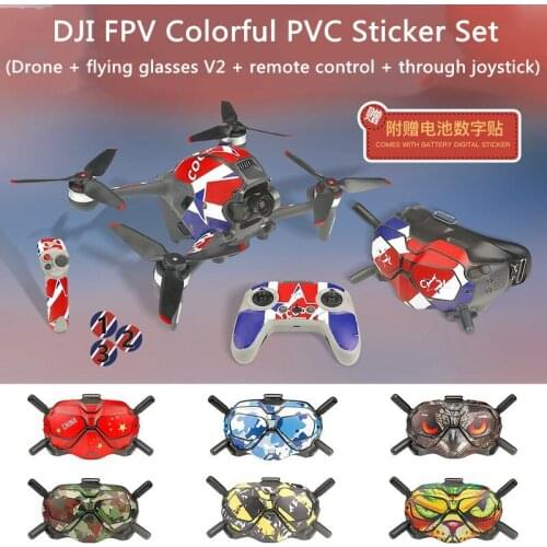 PVC Color Stickers for DJI FPV Flight Glasses Suit Stickers Waterproof and Scratch Resistant Stickers for DJI FPV Accessories