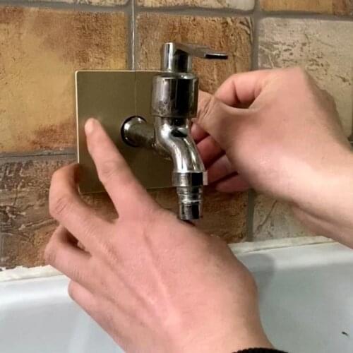 Punch-free Faucet Wall Hole Cover Decorative Socket Network Cable Port Dust Cover Wires Faucet Pipe Kitchen Decoration Sticker