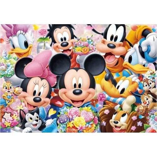 Disney Full Square 5D DIY Disney Diamond Painting Mickey Mouse Friends Diamond Embroidery Cross Stitch Mosaic Sticker Gift