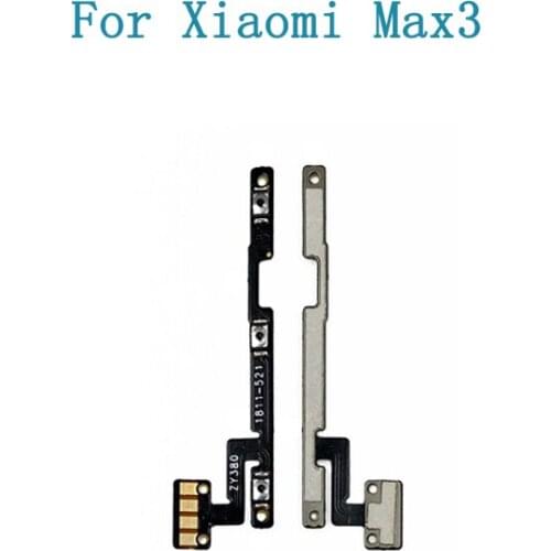 50pcs/lot For Xiaomi Max3 Switch Volume Power On Off Button Key Flex Cable Replacement Parts
