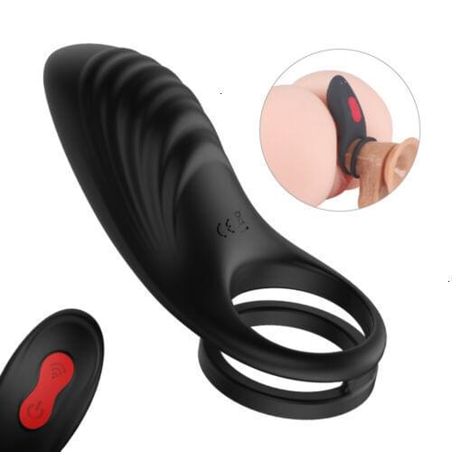 HIMALL 9 Vibration Stimulate Cock Dual Ring Penis Vagina Clit Men Couple Sex Toy Remote