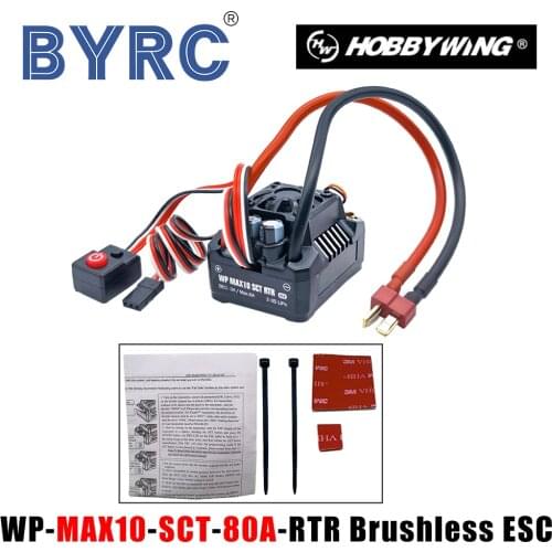 Hobbywing MAX10 SCT 80A RTR Brushless ESC for 1/10 RC Cars Remote Control Car HSP HPI 2-3S Lipo
