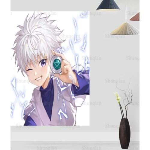 Killua Zoldyck Hunter x Hunter Poster Wall Modern Anime/Movie/Abstract Rectangle Poster Fabric Cloth Wall Art Unframed 0508