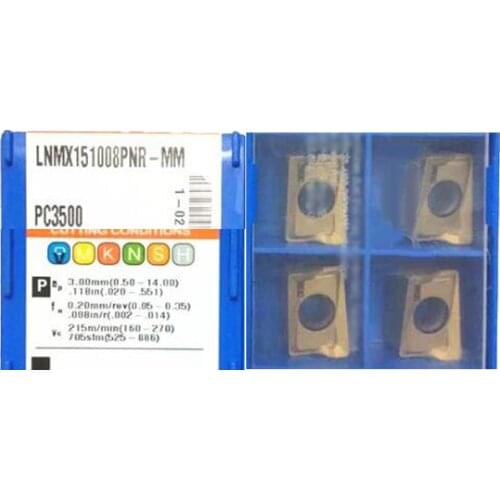 Korloy LNMX151008PNR-MM PC3500 Milling Insert Two-headed Cutting Carbide Inserts for ZQ Grooving Holder Lathe Cutter Tools CNC