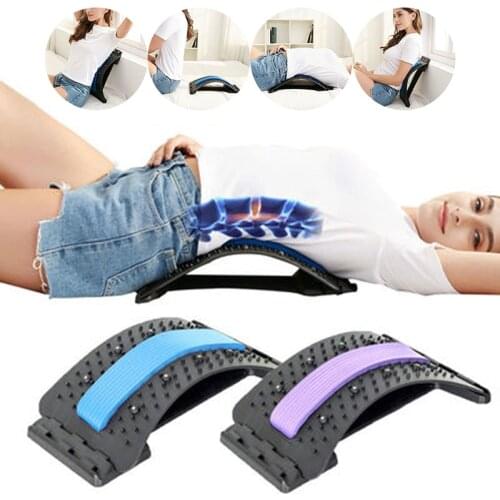 Dropshipping 2021 New Lumbar Relief Back Stretcher Device Back Pain Relief Massager Stretcher Support Equipment Adjustable