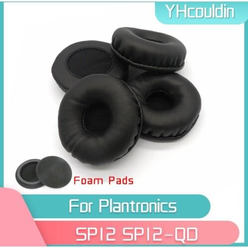 YHcouldin Earpads For Plantronics SP12 SP12-QD SP12QD Headphone Accessaries Replacement Wrinkled Leather