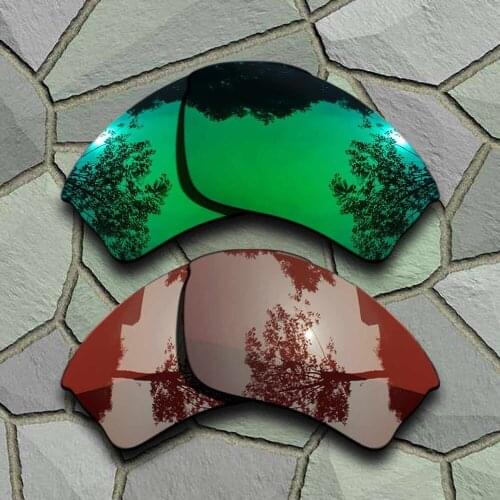 Jade Green&Bronze Brown Sunglasses Polarized Replacement Lenses for Half Jacket XLJ