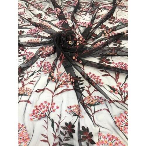 Latest French Nigerian Laces Fabrics High Quality SYJ-566836 African Laces Fabric with embroidery