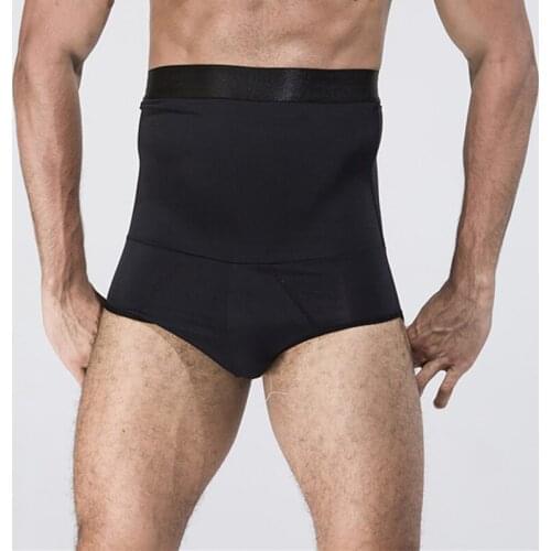 New Mens Body Shaper High Waist Breathable Slimming Belt Corset Shapewear Briefs Men Bodysuit Underwear string pour hommes