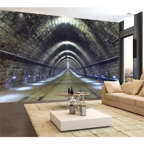 Beibehang Custom Wallpapers 3D Extend Space Wallpaper Temporal Tunnel Restaurant Background Mural wall paper 3d papel de parede