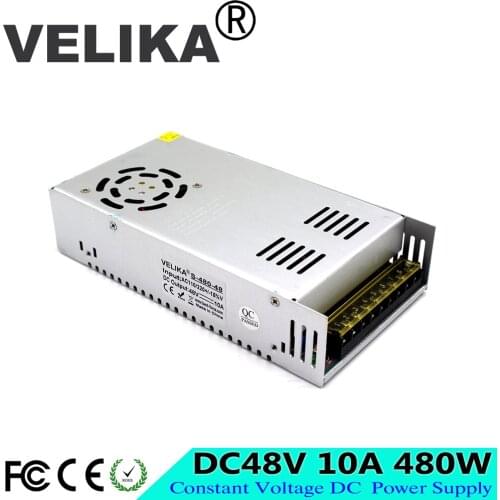 Single Output DC 48V 10A 480W Power Supply Switching Switch Driver AC 110V 220V Input to DC48V SMPS For Stepper Motor Machine